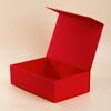 красный  33x25x12 см; внутренний размер 32x23x11 см