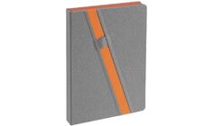 Ежедневник Rubikon на заказ, недатированный серо-оранжевый