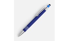 Ручка шариковая Sansen Soft Touch со стилусом, синяя