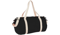 Хлопковая сумка Barrel Duffel, черный/бежевый