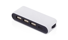 USB-хаб «Hubix» с коннектором 2-в-1 USB-C и USB-A, 2.0, белый