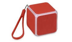 Портативная колонка «Cube» с подсветкой, красный