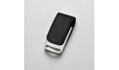 Флеш-карта USB 2.0 16 Gb с магнитным замком "Vigo", черный/серебристый