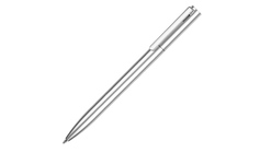 Пластиковая шариковая ручка "Leon", серебристый металлик