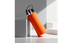 Бутылка для воды "Bottle C1", сталь, soft touch, 600 мл, оранжевый