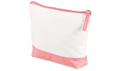 Косметичка хлопковая Cotton, белый/пыльно-розовый