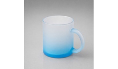 Стеклянная матовая кружка "Омбре" с градиентом для сублимации, синий