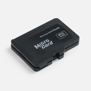 Органайзер для карт памяти и SIM с кардридером Multitask, черный