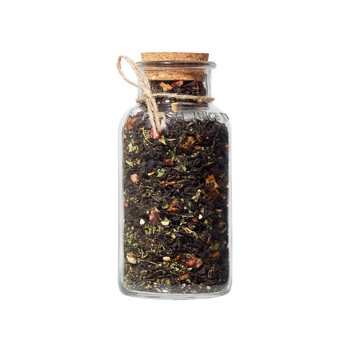Сокочай чёрный Ананас, клубника, мята, мёд, лимон, 130 г.