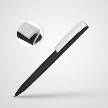 Ручка пластиковая soft-touch шариковая «Zorro», черный/белый